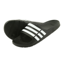 Chaussons Adidas Duramo Slide M G15890 blanche le noir 3 Chaussons Adidas Duramo Slide M G15890 blanche le noir 3