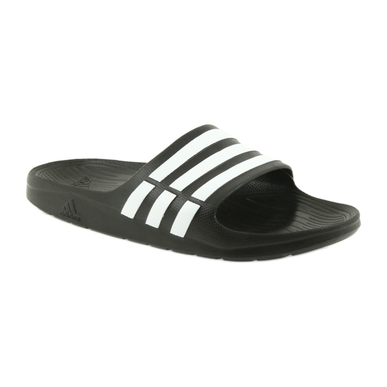 Chaussons Adidas Duramo Slide M G15890 blanche le noir 1