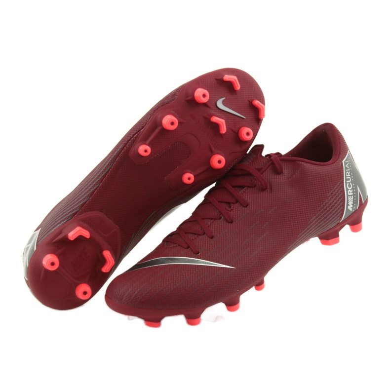 Chaussures de football Nike Mercurial Vapor 12 Academy FG M AH7375-606 bordeaux rouge 6