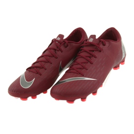 Chaussures de football Nike Mercurial Vapor 12 Academy FG M AH7375-606 bordeaux rouge 4