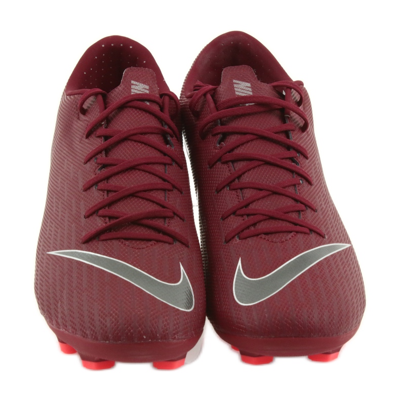 Chaussures de football Nike Mercurial Vapor 12 Academy FG M AH7375-606 bordeaux rouge 3