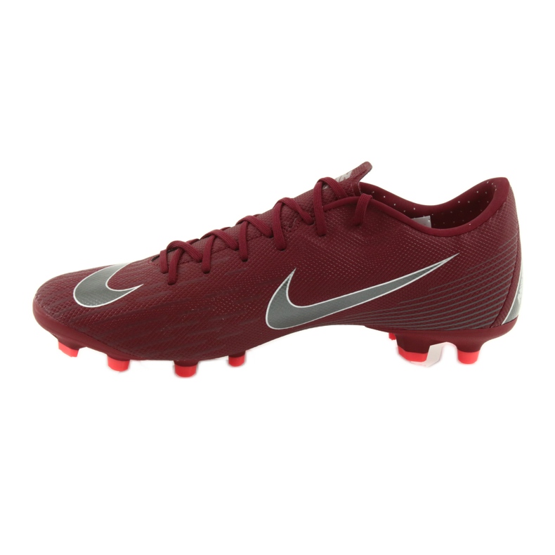 Chaussures de football Nike Mercurial Vapor 12 Academy FG M AH7375-606 bordeaux rouge 2