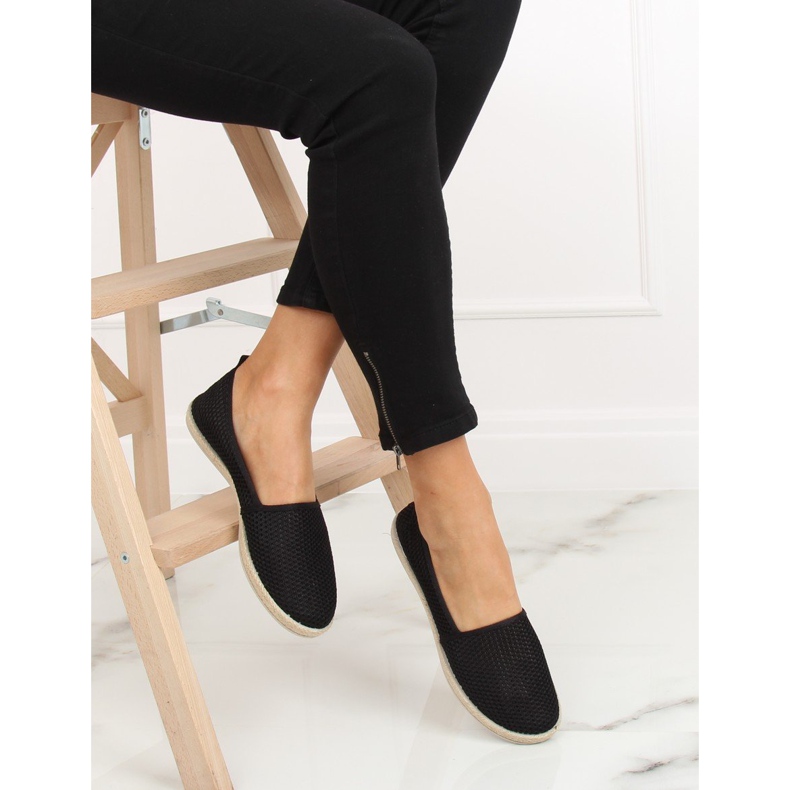 Espadrilles noires en résille JX1029 Noir le noir 2