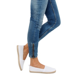 Espadrilles en résille blanche JX1029 Blanc 1
