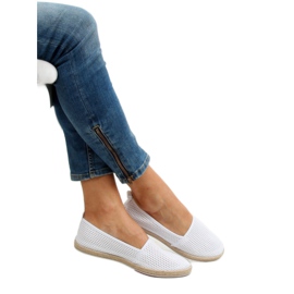 Espadrilles en résille blanche JX1029 Blanc 2