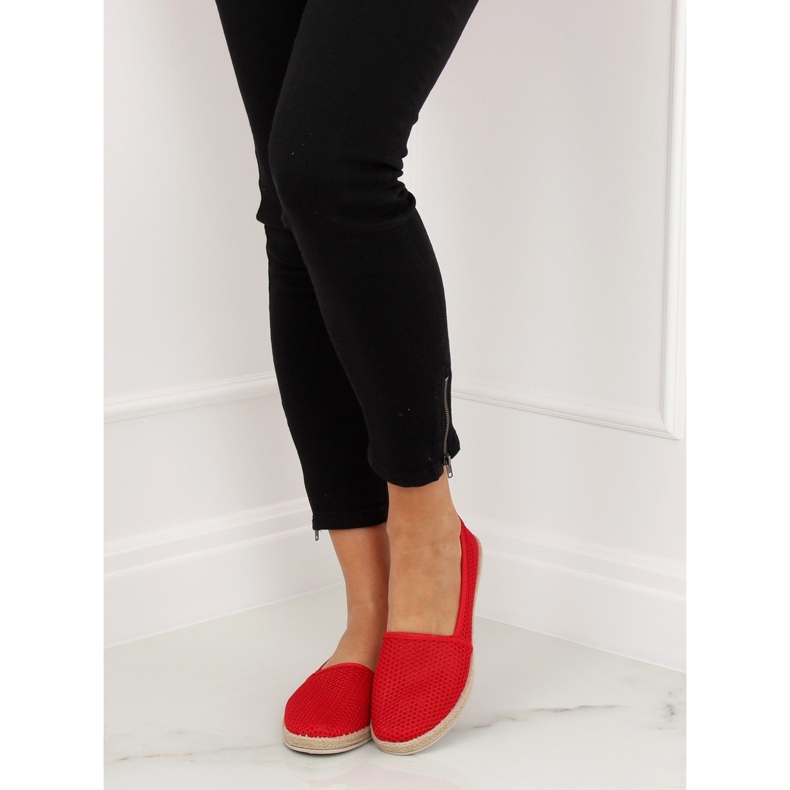 Espadrilles en résille rouge JX1029 Rouge 2 Espadrilles en résille rouge JX1029 Rouge 2