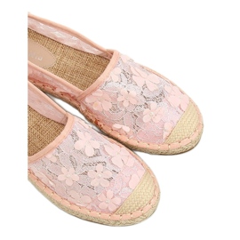 Espadrilles en dentelle rose MB188-225 Rose 2