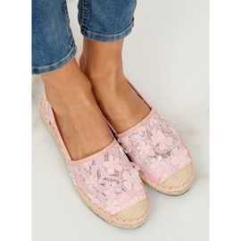 Espadrilles en dentelle rose MB188-225 Rose 1