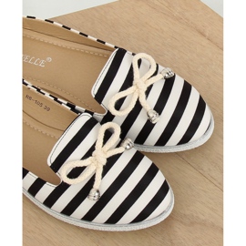 Slip-on rayé noir et blanc H8-105 Noir blanche le noir 1