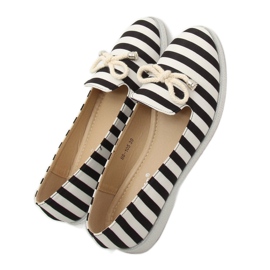 Slip-on rayé noir et blanc H8-105 Noir blanche le noir 4