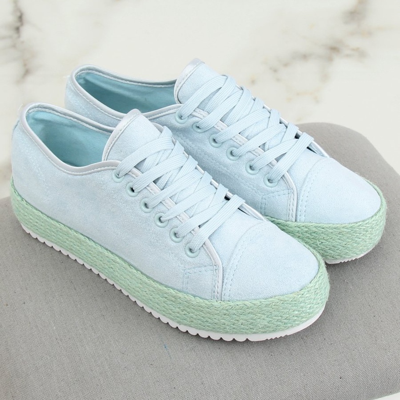 Espadrilles bleues Baskets R-365 LT.BLUE 1