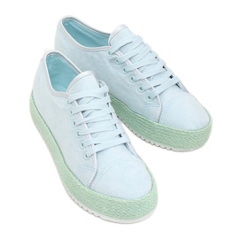 Espadrilles bleues Baskets R-365 LT.BLUE 4