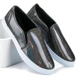 BOSHIMAO Baskets à enfiler noir 2