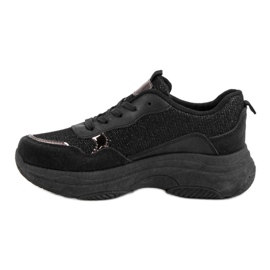 Baskets noires sur la plateforme le noir 1