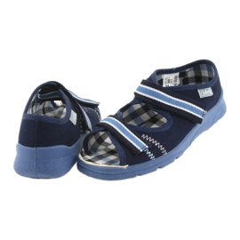 Sandales chaussures enfant Befado 969x101 bleu marine velcro blanche 5