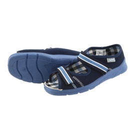 Sandales chaussures enfant Befado 969x101 bleu marine velcro blanche 4