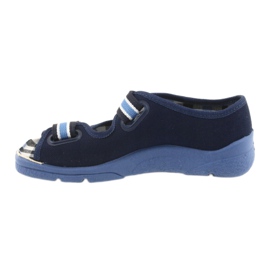 Sandales chaussures enfant Befado 969x101 bleu marine velcro blanc 2