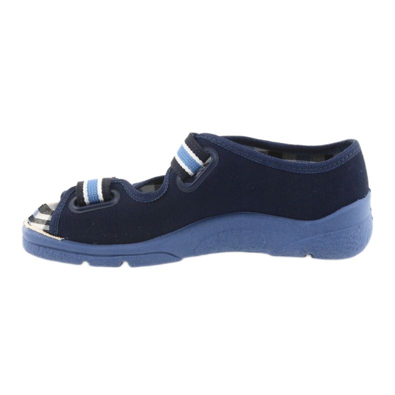 Sandales chaussures enfant Befado 969x101 bleu marine velcro blanche 2