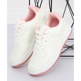 Blanc et rose LV75P Chaussures de sport roses blanche 1 Blanc et rose LV75P Chaussures de sport roses blanche 1