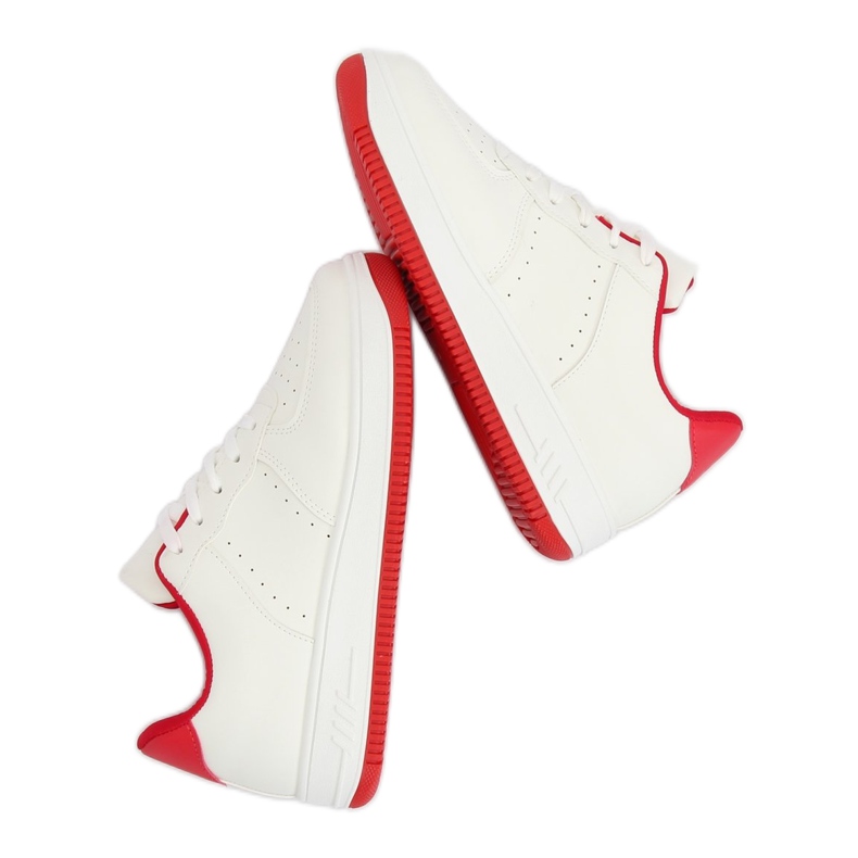 LV75P Chaussures de sport rouge blanc et rouge blanche 1