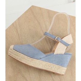 Bleu Espadrilles compensées T331P Bleu 3