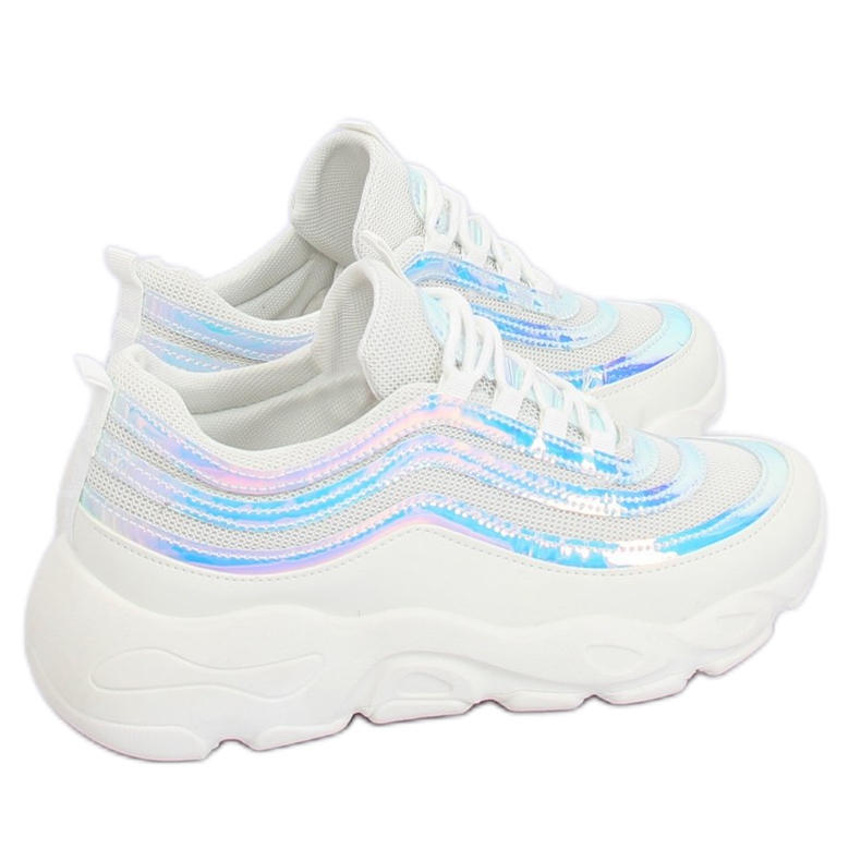 Blanc LA52P Chaussures de sport blanches multicolore 1