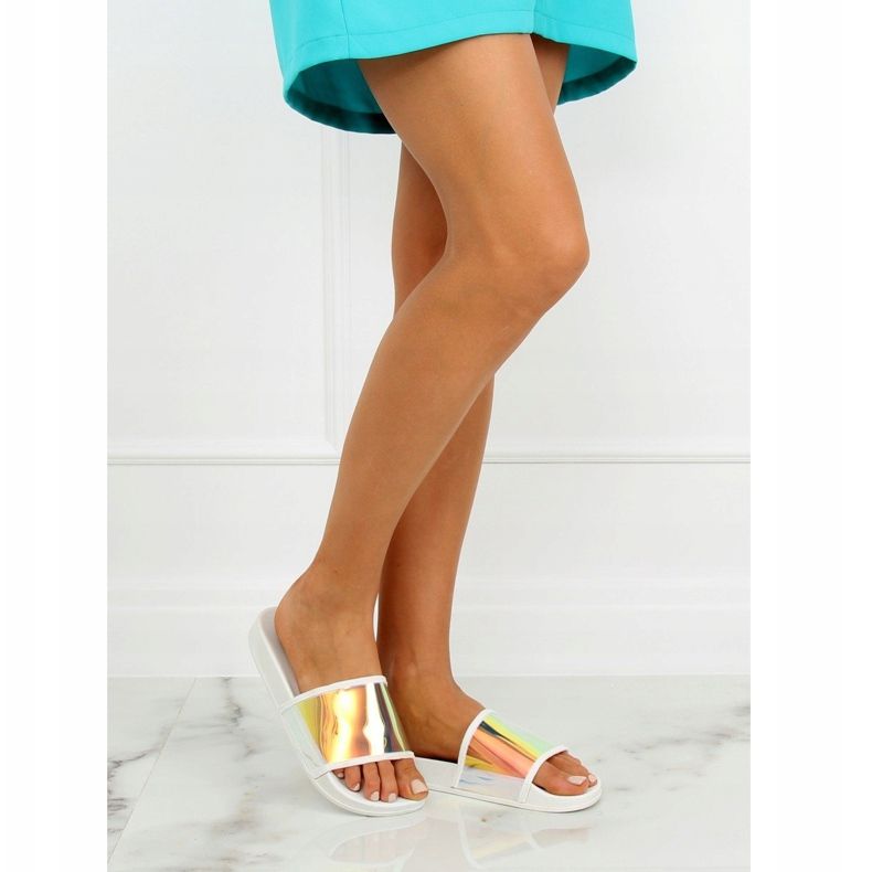 Tongs benzine coloris blanc CK80P Blanc multicolore 2