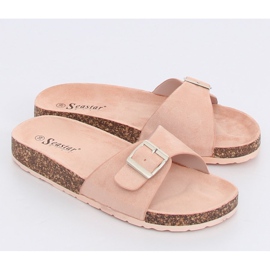 Rose CK61P Chaussons en daim rose 1