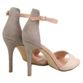 Sandales sur un talon haut WD100P Gris multicolore 4