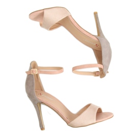 Sandales sur un talon haut WD100P Gris multicolore 5