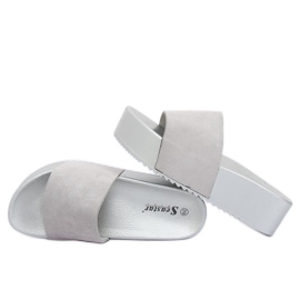 Gris CK76P Chaussons gris à semelles hautes 1 Gris CK76P Chaussons gris à semelles hautes 1