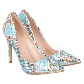 Clous bleu peau de serpent NF-42P Bleu multicolore 4