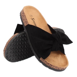 Daim noir noir CK02P Chaussons noirs le noir 4