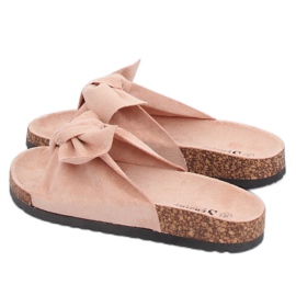Rose CK02P Chaussons en daim rose 3