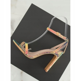 Sandales talons hauts NF-38P Rose violet multicolore 4