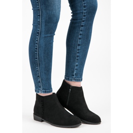 Nio Nio Bottes en daim à volants le noir 5