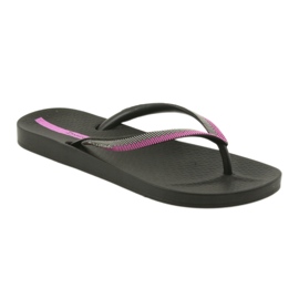 Ipanema Les tongs des femmes 82518 Black / Fuchsia noir 1