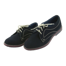 Gregors Chaussures garçons 141 Insert bleu marine en cuir 3 Gregors Chaussures garçons 141 Insert bleu marine en cuir 3