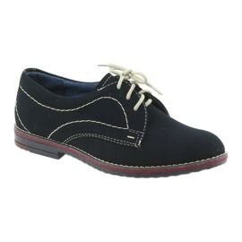 Gregors Chaussures garçons 141 Insert bleu marine en cuir 1