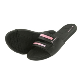 Pantoufles de loisirs chaussures de piscine pour femmes Rider 82503 noir rose 4