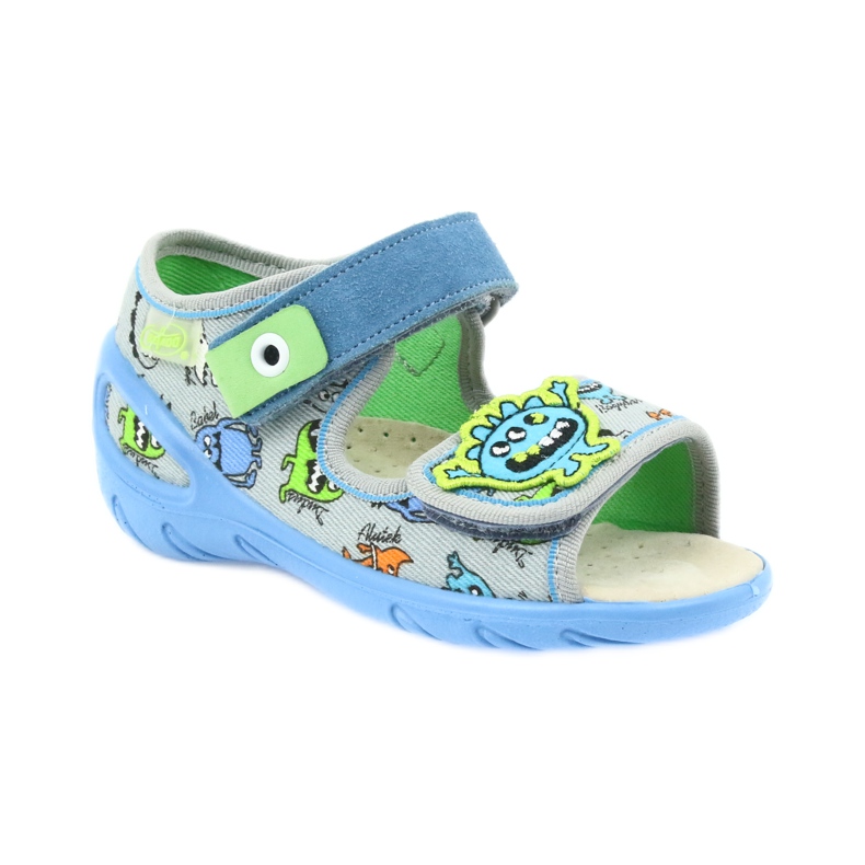 Befado chaussures pour enfants pu 433P031 bleu gris 2