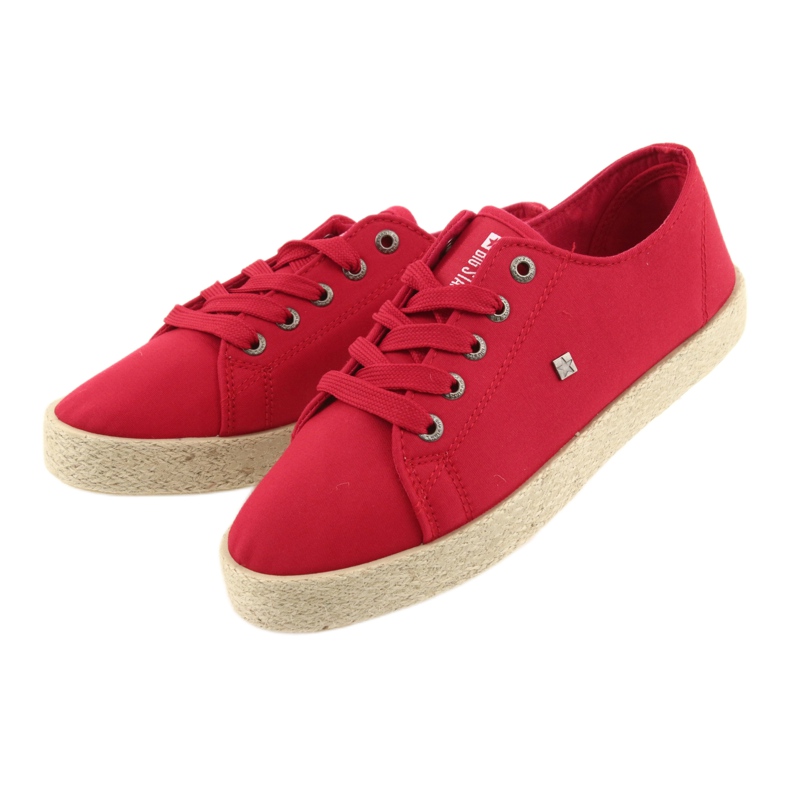 Ballerines espadrilles chaussures pour femmes rouge Big star 274424 3 Ballerines espadrilles chaussures pour femmes rouge Big star 274424 3