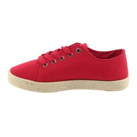 Ballerines espadrilles chaussures pour femmes rouge Big star 274424 2