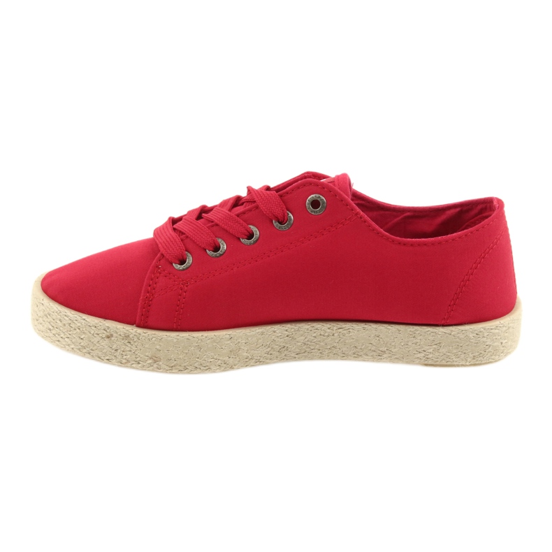 Ballerines espadrilles chaussures pour femmes rouge Big star 274424 2