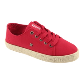 Ballerines espadrilles chaussures pour femmes rouge Big star 274424 1 Ballerines espadrilles chaussures pour femmes rouge Big star 274424 1