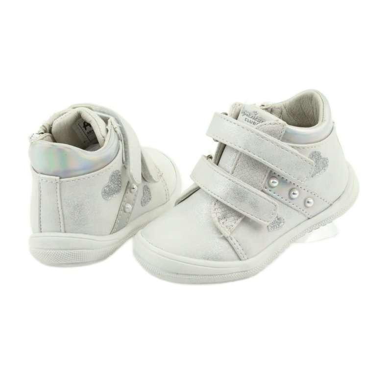 American Club Chaussures de sport ADI pour enfants dans les cœurs américains blanc gris 4