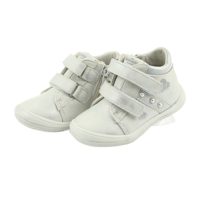 American Club Chaussures de sport ADI pour enfants dans les cœurs américains blanc gris 3