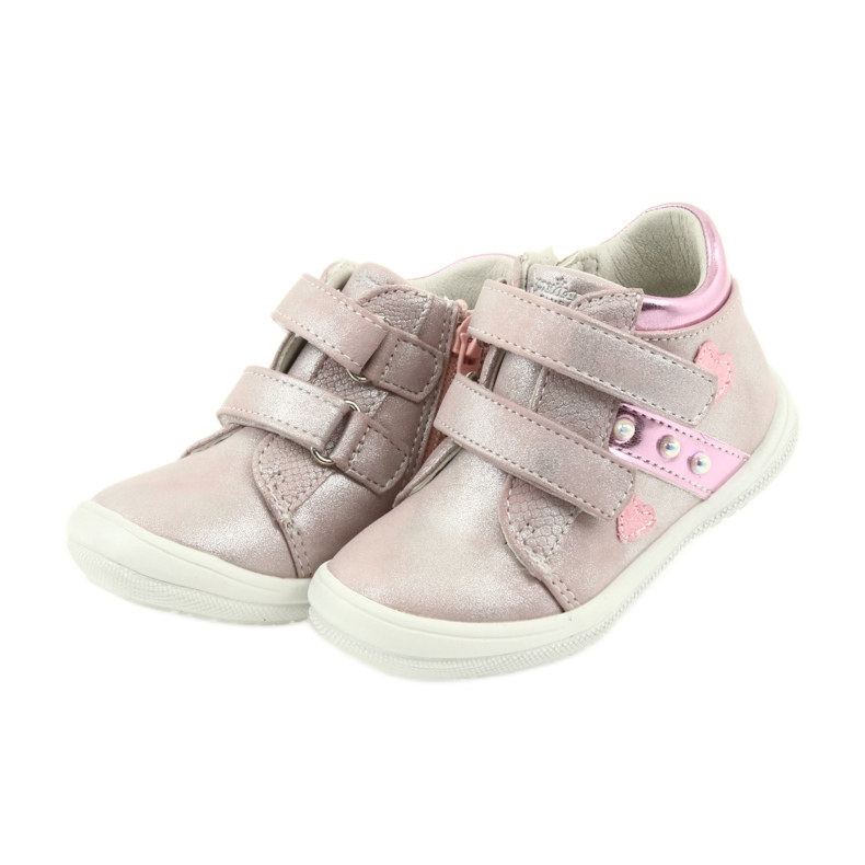 American Club Chaussures de sport ADI pour enfants dans les cœurs américains gris rose 3