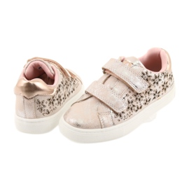American Club Chaussures de sport pour enfants à fleurs américaines ADI gris rose 4