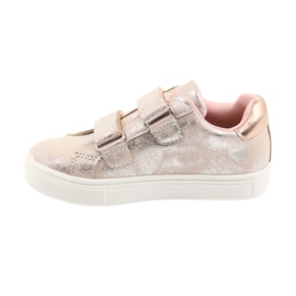 American Club Chaussures de sport pour enfants à fleurs américaines ADI gris rose 2